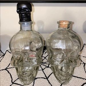 Glass Skull Potion Bottles/Decanters Home Decor
